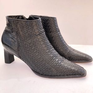 3 for $25 Art Effects Black Woven Leather Boots